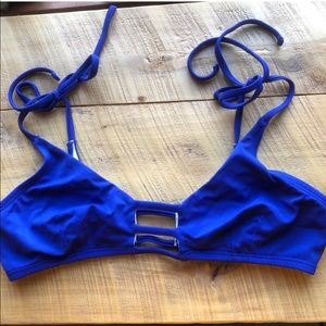 Blue bikini top